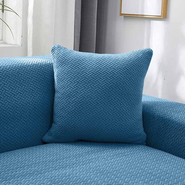 Jacquard Knitte Twill Throw Pillow Cover Gentle Solid Decorative Square Cushion Case Used For Sofa Furniture Bedroom Home 45x45cm Cozy Pillowcase