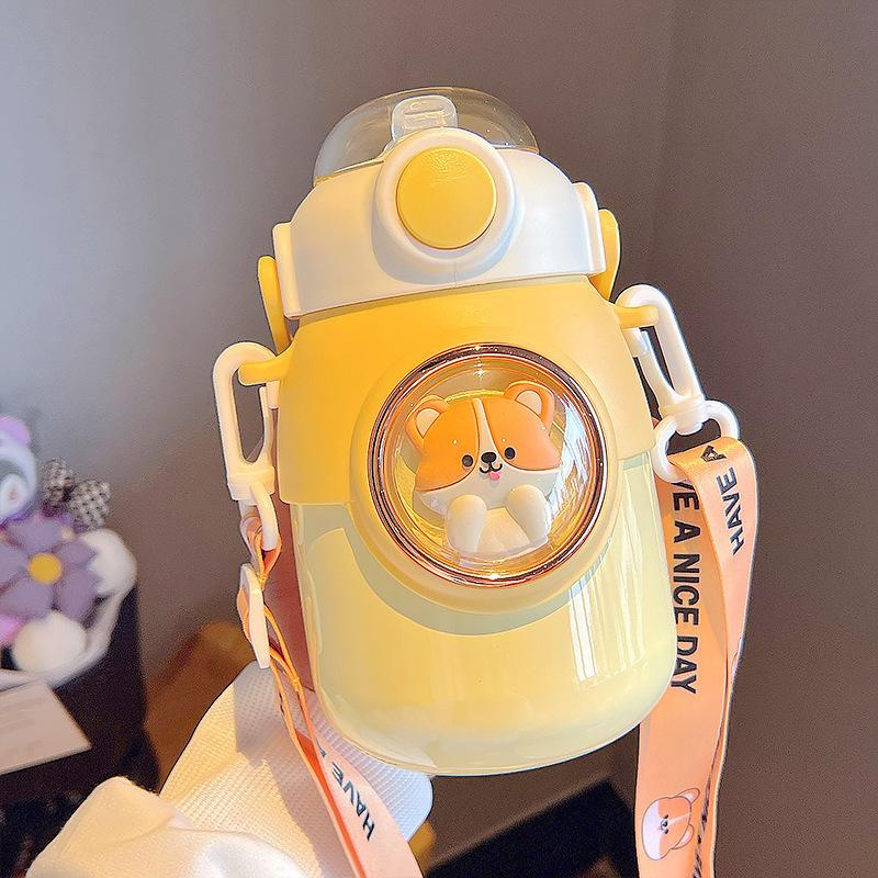 Thermos Cup Girls High Value 316 Double Drinking Cup Cute Student School Special Big Belly Cup Children's Kettle