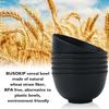 Eco Wheat Straw 12pcs Dinnerware Set Unbreakable Plates Bowls Reusable Plastic Tableware Lightweight for Family Gathering Party Use