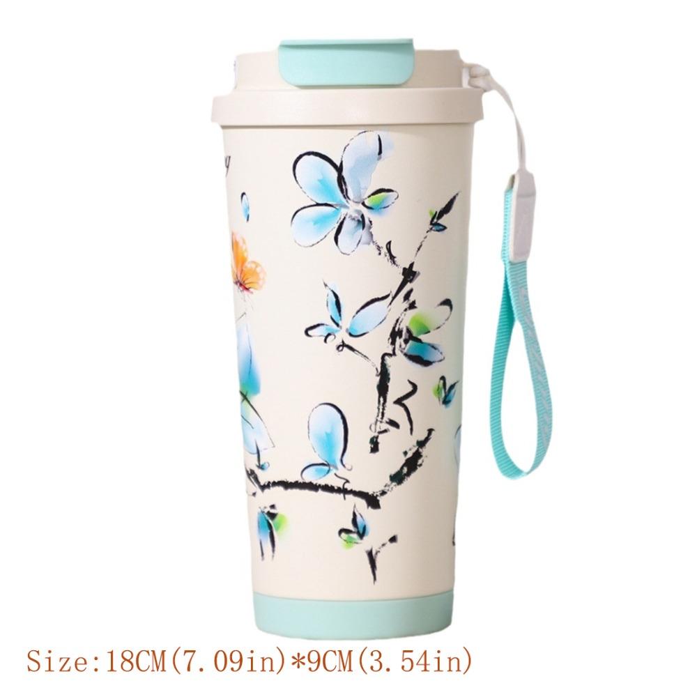 New Style 500ml Coffee Cup Large Capacity Double-layer Insulated Cup Stainless Steel Reausable Vacuum Mug Travel