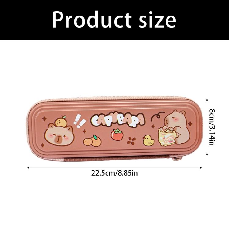 Cartoon Pencil Case Large Capacity Plastic Pencil Bag Multifunctional Pen Organiser For Pen Markers School Supplies