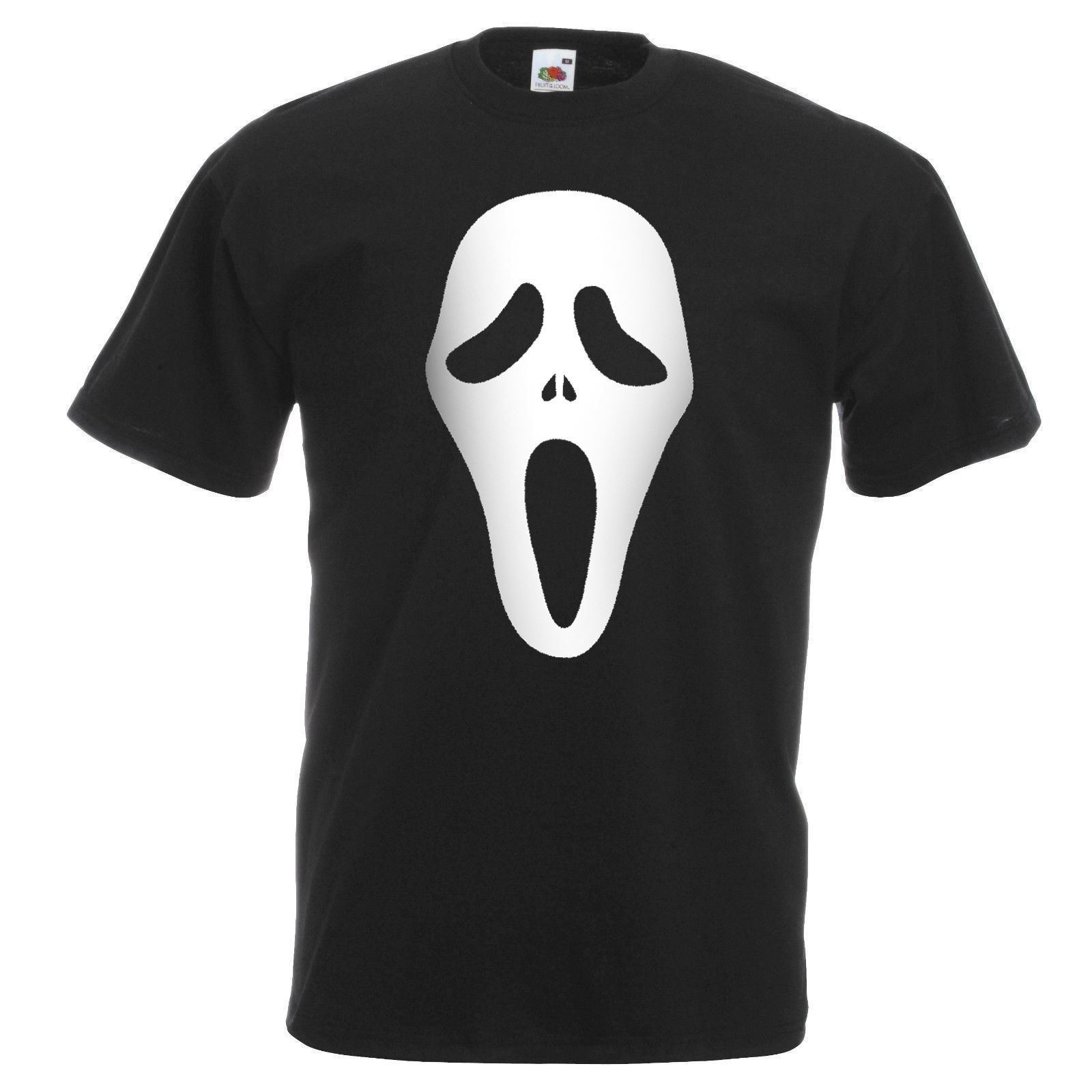 Adults Ghost Face Killer Scary Horror Movie Halloween Unisex Black TShirt S