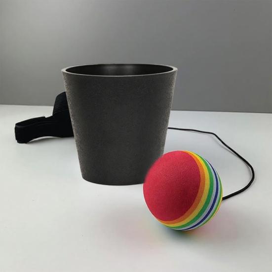 Juego de Fiesta de Cubo Colgante Divertido Juego de Lanzamiento para Niños Adultos Alivio del Estrés Amigo Correa de Cintura Ajustable Juego de Pelota de Espuma para Cumpleaños Eventos de Carnaval