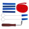8PCS Set Professional Piano Tuner Kit Universal Piano Tuner Hammer Mute Kit for Students