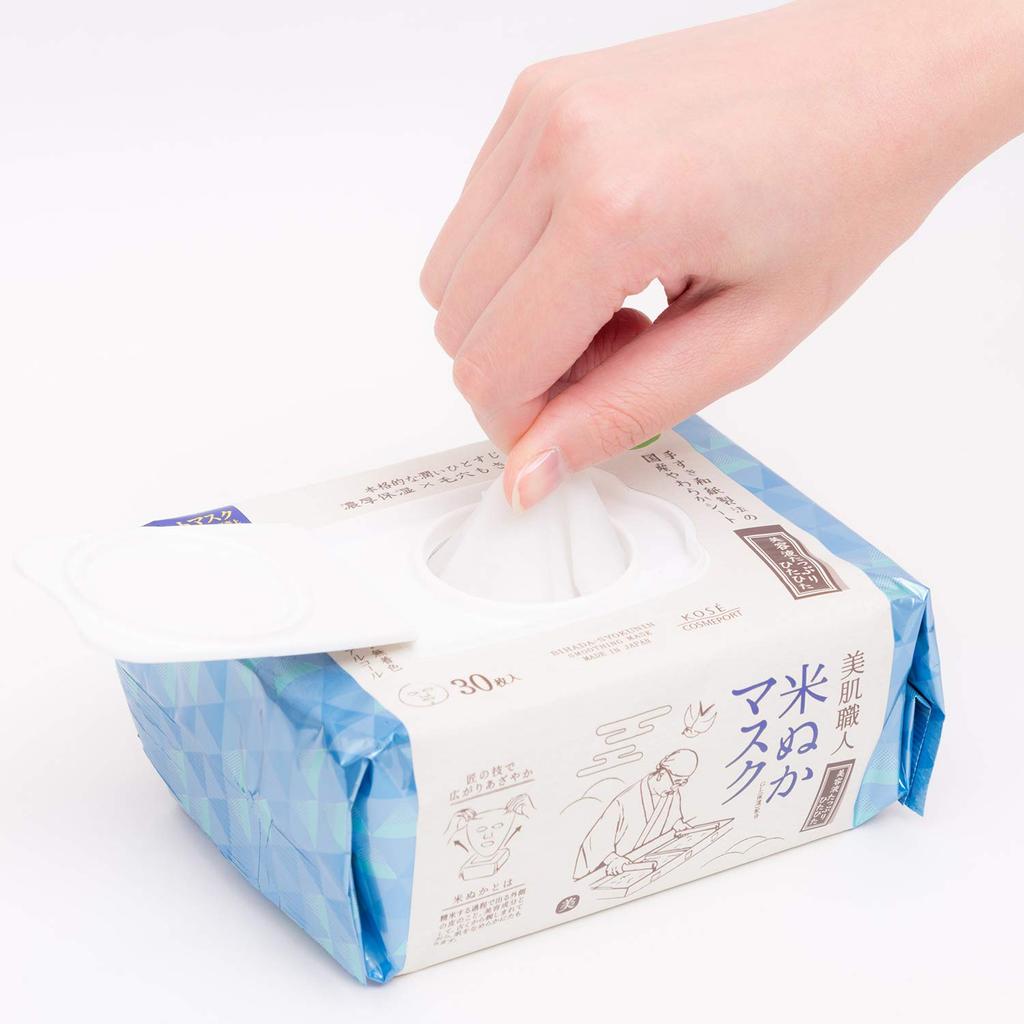 Clear Turn KOSE Beautiful Skin Master Rice Bran Face Pore Large 30 Includes 1 Nose Pore Highly Moisturizing Mask, Care, Smooth, Capacity, Masks, Mask,