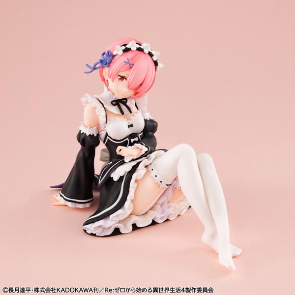 MegaHouse Melty Princess Starting Life in Another Ram Figure PVC Resin Complete Figure "ReZero - World" Palm-Sized (Approx. 90mm) - Pre-painted