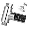 LED Digital 5.85 degrees C Shower Thermometer Self-Generating Real-Time Water   Temperature Monitor Thermometer with 360 degrees  Rotating Screen f