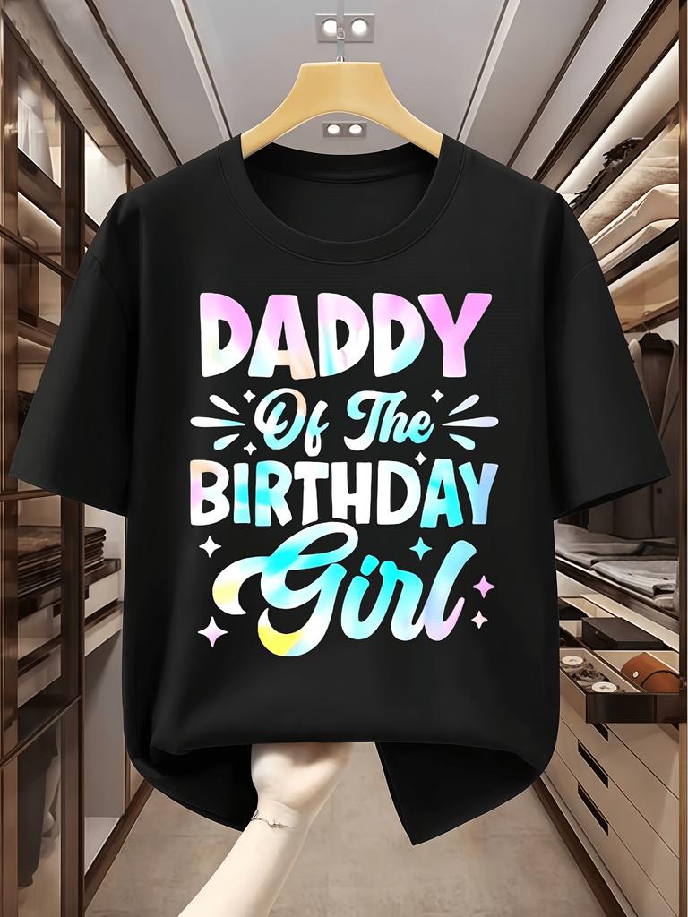 Daddy of The Birthday Girl Shirt Cute Father Daughter Matching Birthday Party Tee Funny Graphic Tees