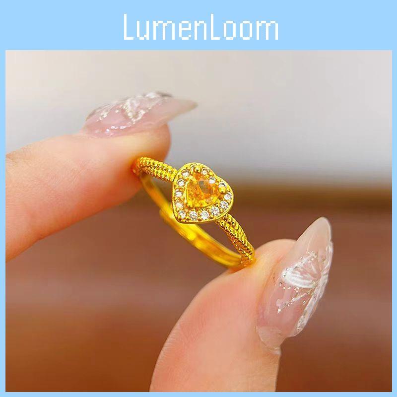 Yellow Heartshaped Fashionable Sugar Ring With Stunning Sparkle For Women Modern