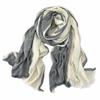 Literary and Artistic Style Contrasting Color Cotton and Linen Scarf Women's, Autumn and Winter New Color Matching Fringed Shawl Men's Scarf