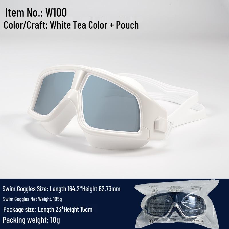 

High-Definition Anti-Fog Waterproof Swimming Goggles for Men and Women - Large Frame Design