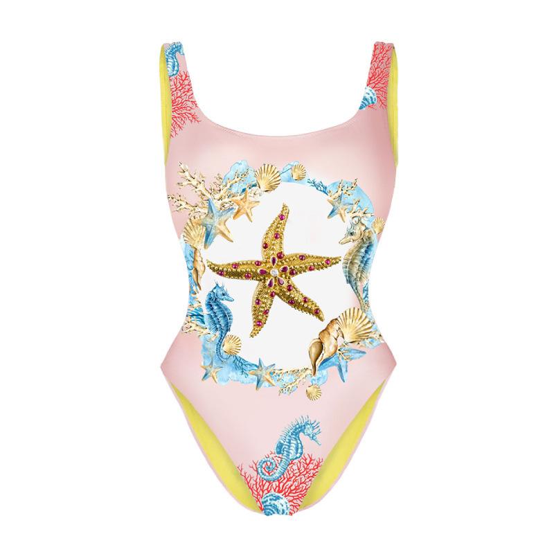 New Sexy Backless One-piece Swimsuit for Women Cute Tight Conservative Mesh Skirt Swimsuit Set