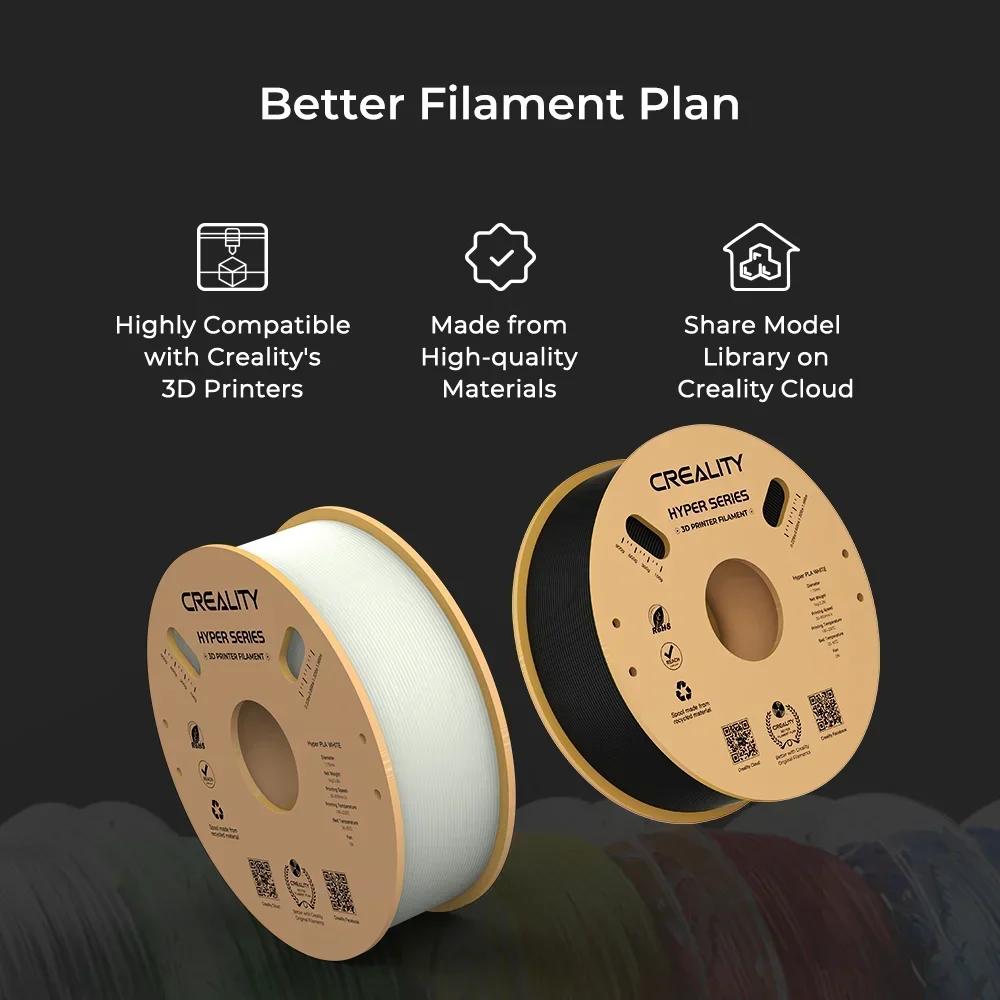 Creality PLA Filament Pro Hyper Series PLA Filament 1.75mm 1KG Compatible with K1 Max Ender-5 S1