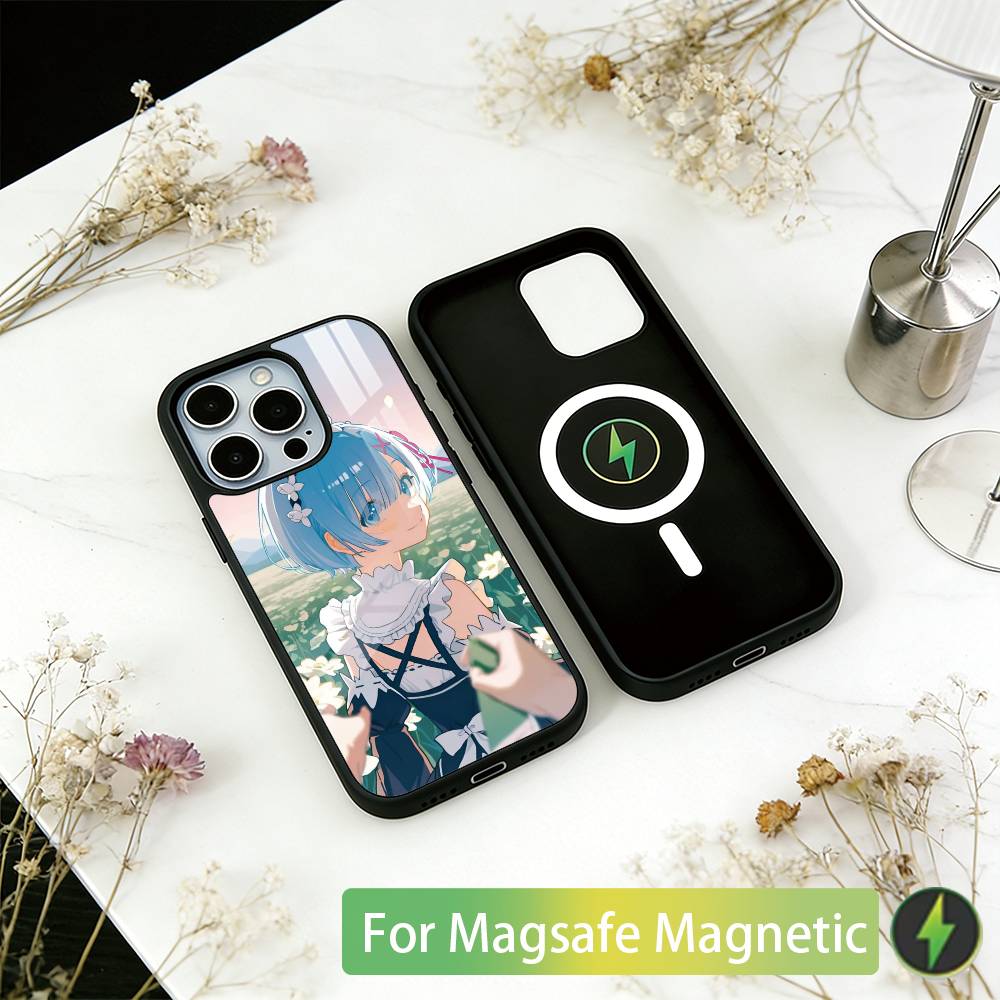 Rem R-Re Anime Z-Zero  Phone Case For iPhone17,16,15,14,13,12,11 Plus,Pro Magnetic For Magsafe Wireless Charging