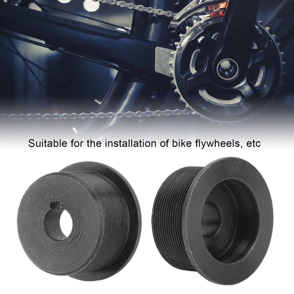 Bike Freewheel Adapter Steel Fine Female Thread Tight Fit Flywheel Adapter Replacement