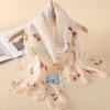 New Print Chiffon Scarf Shawl Women Sunscreen Silk Scarf Turban Long Wrap Beach Travel Outdoor Accessories Trendy Headband