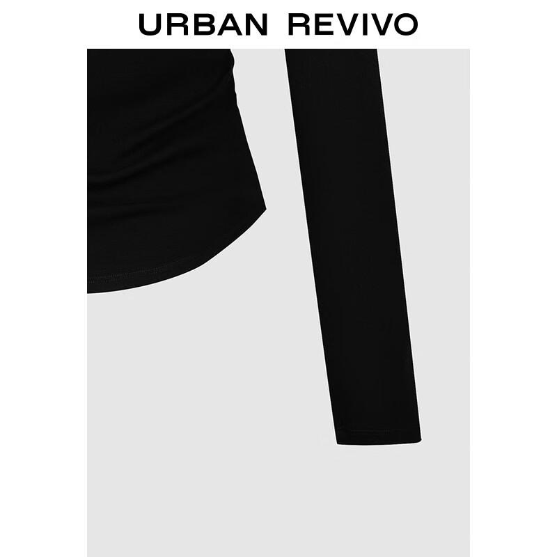 UR Women's Stand-Up Collar Pleated Slim-Fit Jacket