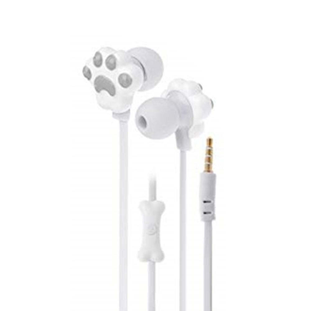 

Детская гарнитура Милый мультяшный кот 3,5 мм вставные наушники с микрофоном One Size белый