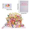 Handmade Invitation Card Mother's Day Greeting Card with Flower Embellishments Mom Birthday Gift Party Supplies