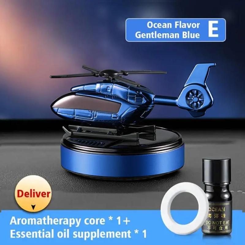 Car Helicopter Solar Rotating Perfume Diffuser Car Fragrance Decoration Car Air Freshener Ornaments Deodorant Perfume Diffuser