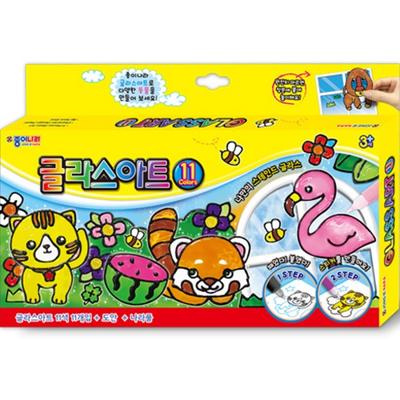 Χαρτί Nara τέχνη από γυαλί 11 χρωμάτων, μικτά χρώματα, 1 τεμάχιο, προμήθειες κορεάτικων παιχνιδιών