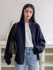 Solid Stand Collar Zip Knitted Cardigan Top Sweater Jacket