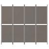 4 Piece Room Divider In Anthracite 200 X 200 Cm Fabric