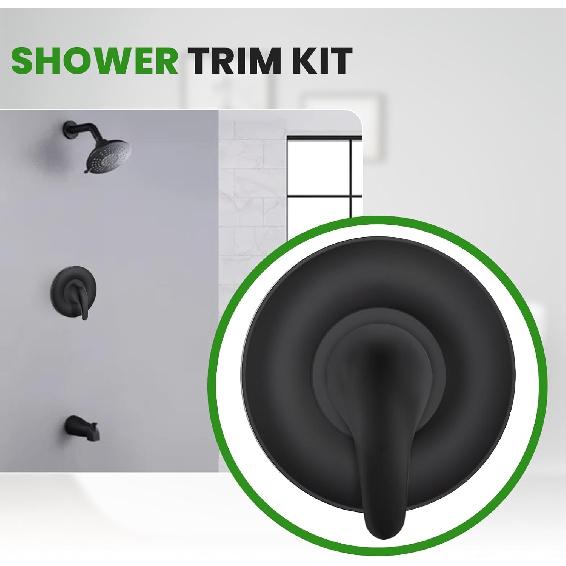 Pressure Balancing Tub and Shower Trim Kit, Replacement for Moen Posi-Temp Valve Trim Kit, Matte Black Shower Trim Kit