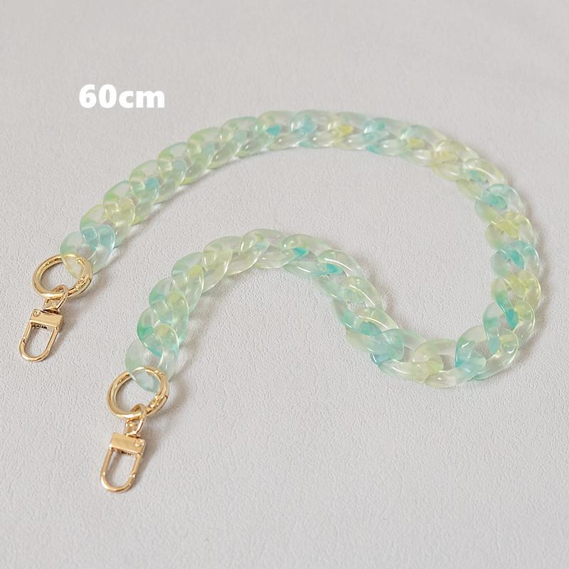 New Woman Bag Accessory Parts Neon Chain Candy Crossbody Resin Luxury Strap Women Hanging Chains Acrylic Shoulder Chain
