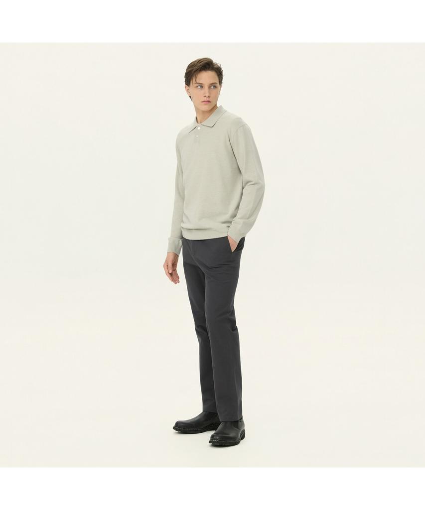 Henlikoteun Polo Collar Knit Ahwas26601Gyl