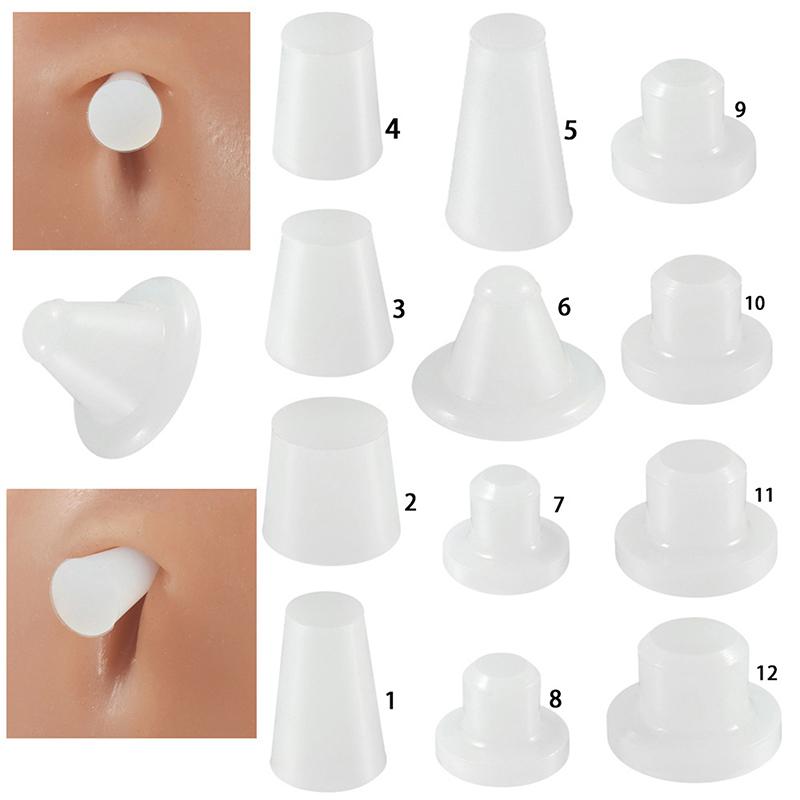 5 Stück Silikon-Bauchnabelstecker, Bauchnabeltrainer für gewichtsreduzierende Operationen und Nabelbruchreparatur
