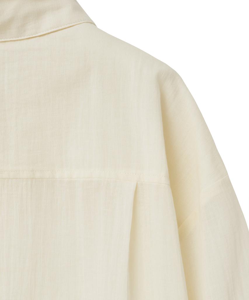 Noir For Woman Pale Scarf Loose Fit Shirt (Buttercream)
