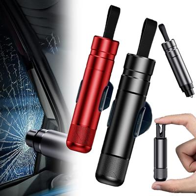 2 In 1 Car Safety Hammer Emergency Glass Breaker Cut The Seat Belt High Hardness Tungsten Steel Rescue Tool Auto Accessories