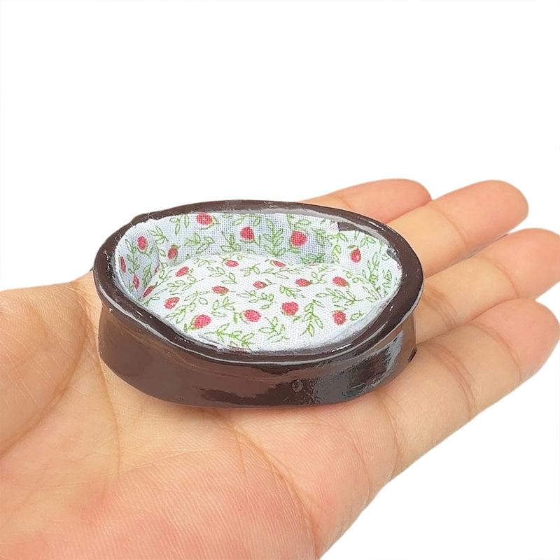 

1 шт. 1/12 Масштабний Ляльковий Будиночок Мініатюра Декорація Сцени Вітальні Симуляція Маленький Квітковий Будиночок для Собаки Модель Собачого Ліжка Іграшка