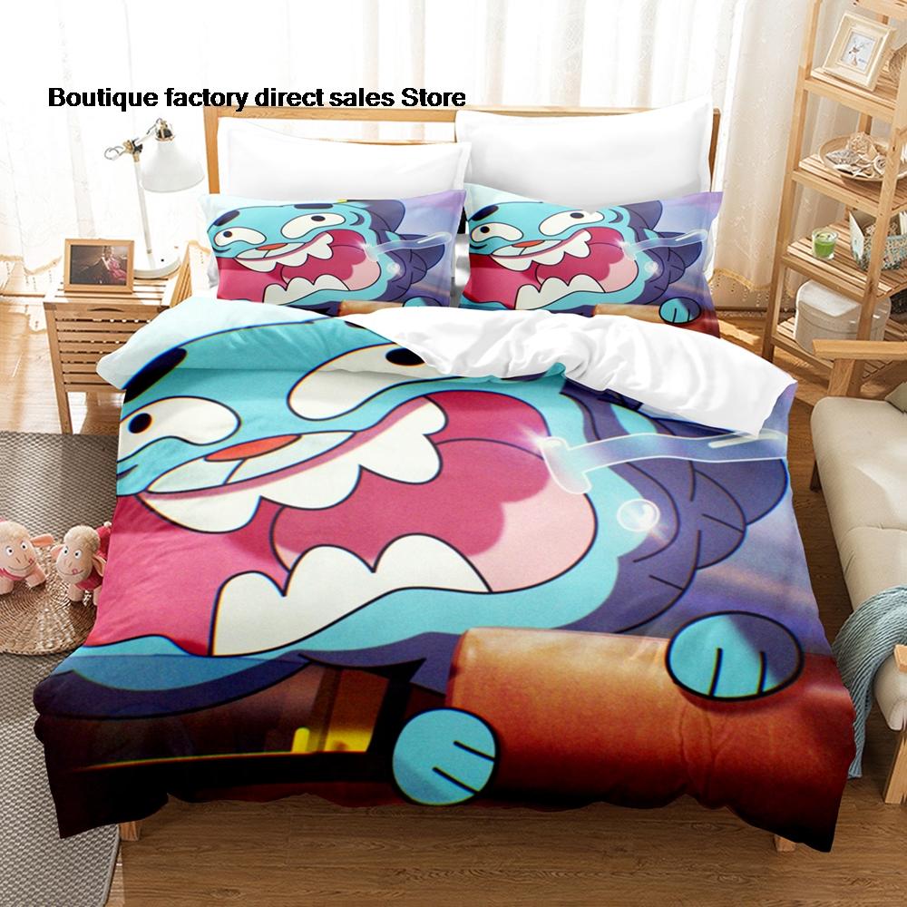 The Amazing World Of Gumball Bedding Set Duvet Cover Pillowcase For Kids Bedroom Decor Twin Full Queen King Size Bed Linen
