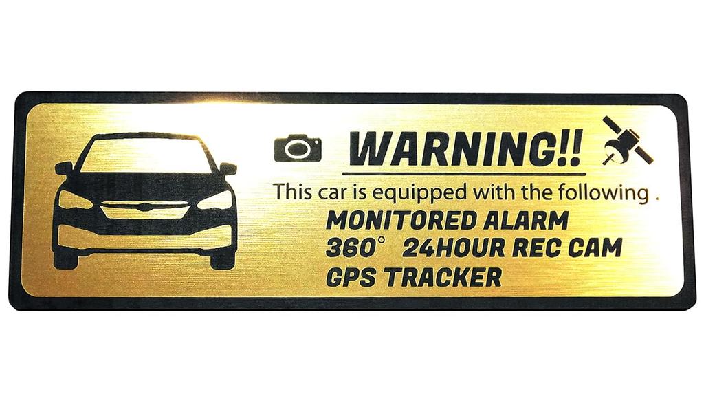 Honami Works IMPREZA GT GK Type Security Dash GPS Tracker Sticker D-G Emblem, Anti-Theft, 24-Hour Surveillance, Cam, (Gold)