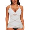 Body Shaper für Damen, Bauchkontrolle, Shapewear, Kompressions-Tanktops, Cami-Tops, V-Ausschnitt, Camisoles, nahtlos, durchsichtig, Taillenformer