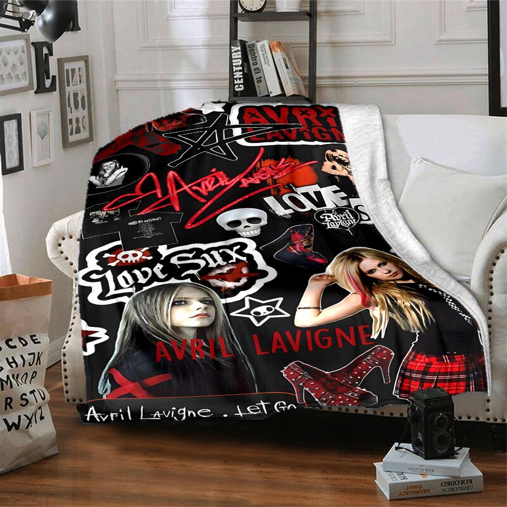 Avril Lavigne Collage Blanket Soft Throw Blanket For Home Bedroom Bed Sofa Travel Office Solid Christmas Blanket