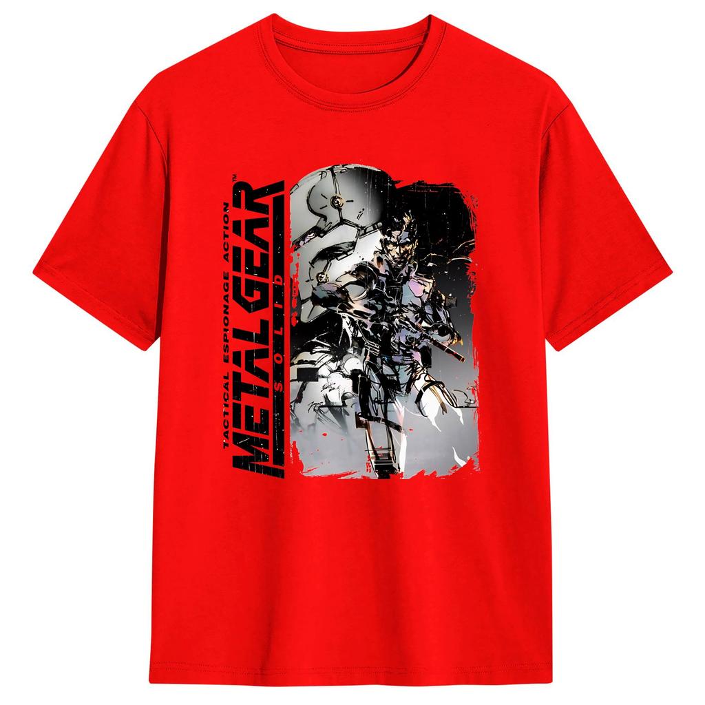 Mens TShirt Snake Metal Gear Solid Unique Pure Cotton Tees Short Sleeve  T Shirts Crew Neck Tops Printed