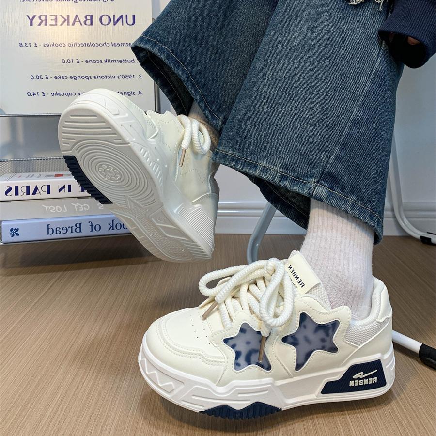 Fashion Shoes Woman 2025 All-Match Clogs Platform Slip On Sneakers Modis Autumn New Small Creepers Sports Cute Fall Women Shoes Autumn A