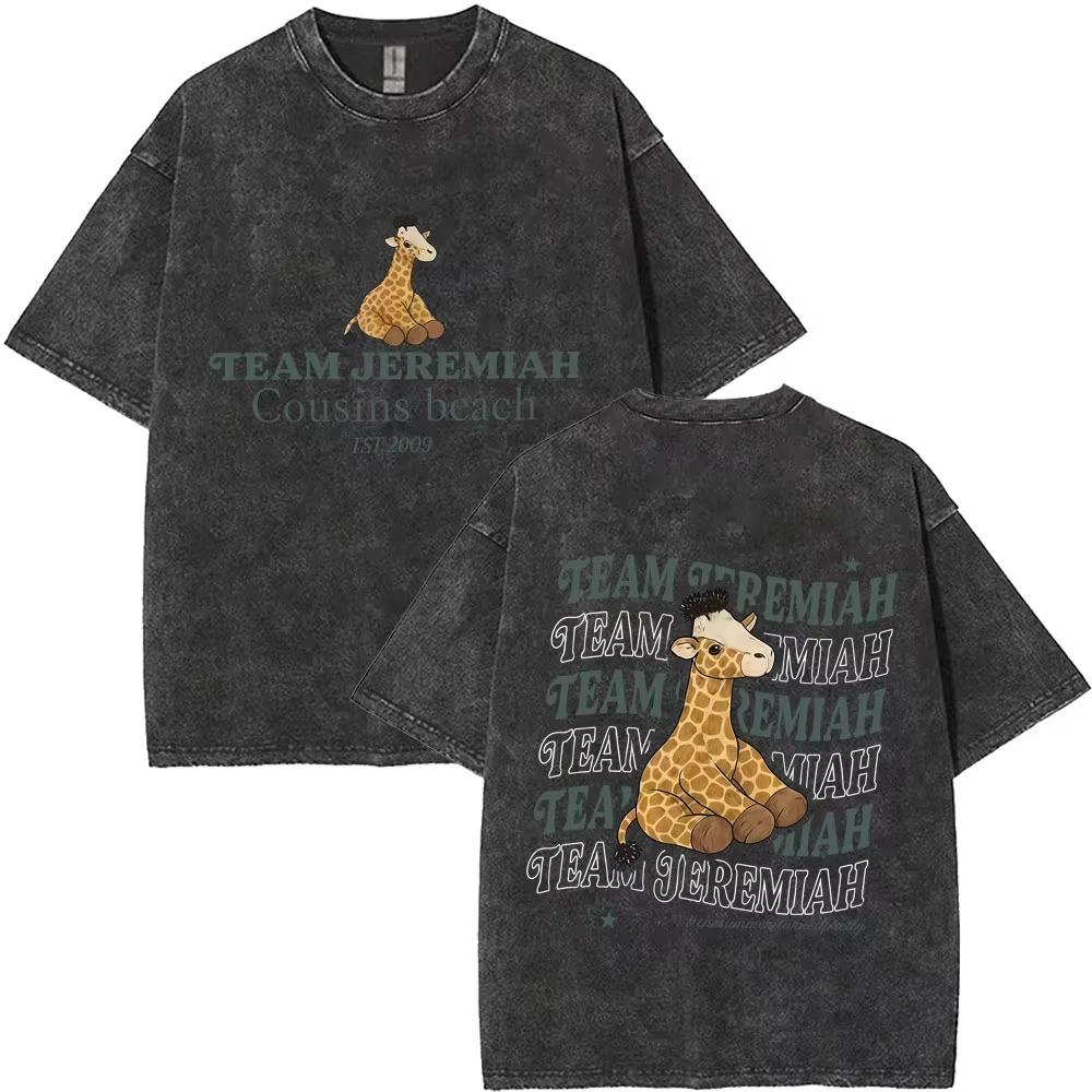 Washed Vintage TV Play The Summer I Turned Pretty Team Jeremiah Cousins Beach Tshirt Mens Women Casual Cotton Crewneck T Shirt
