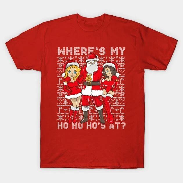 Santa Pimp Where s My Ho s At Christmas Made in Australia T-Shirt M