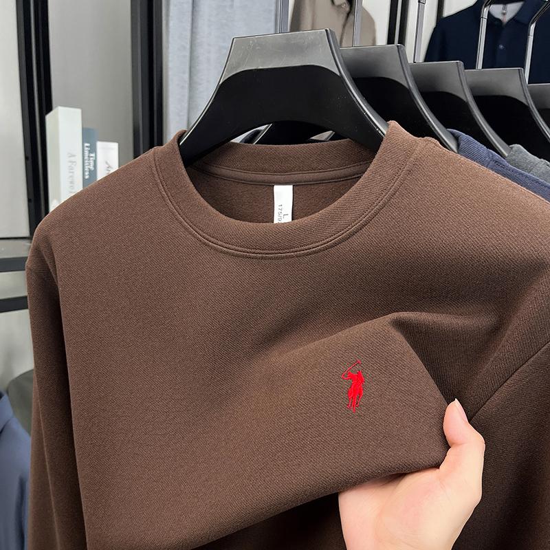 Luxury Brand Long Sleeve T-shirt Men's Autumn Paul Trendy Exquisite Pony Embroidery Pullover Loose Casual Round Neck Sweatshirt