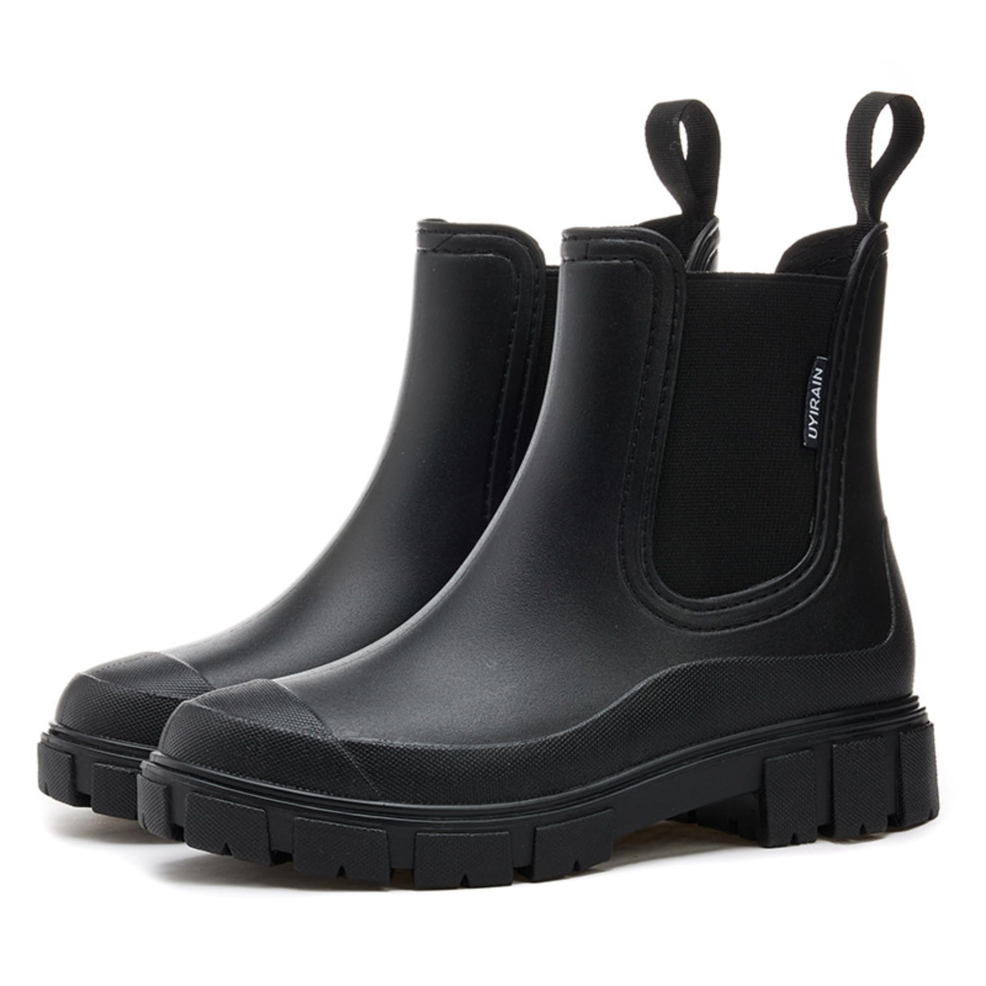 

Black 36 Rain rain side gore long rain completely easy to walk for for both sunny and rainy rain easy to not easily thick [uricca] (23.0 cm) boots, чорний