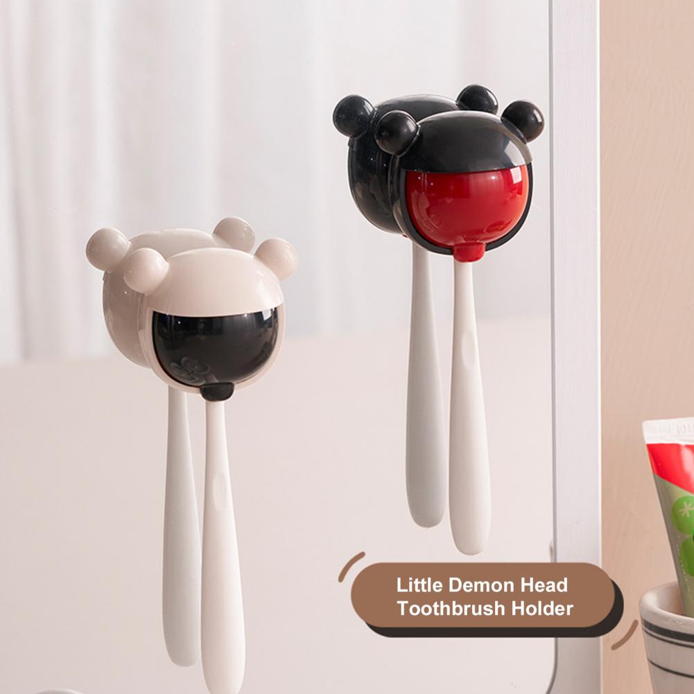 Toothbrush Holders with Cover U-shaped Toothbrush Holder Dustproof Wall Mounted Toothbrush Holder Bathroom Accessories