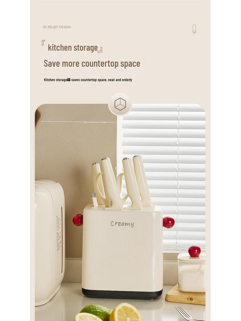 Dopamine Multifunctional Kitchen Knife & Chopstick Storage Rack - Stylish Plastic Organizer for Modern Homes
