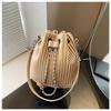 Niche Spring and Summer New Trendy Chain Small Fold Portable Bucket Bag Fashionable Shoulder Messenger Women's Bag