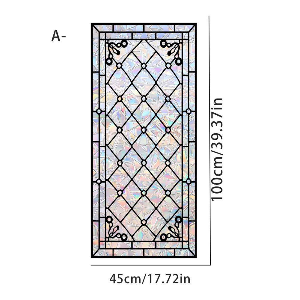 45*100cm Barevné geometrické samolepky na okno Elektrostatická skleněná samolepka
