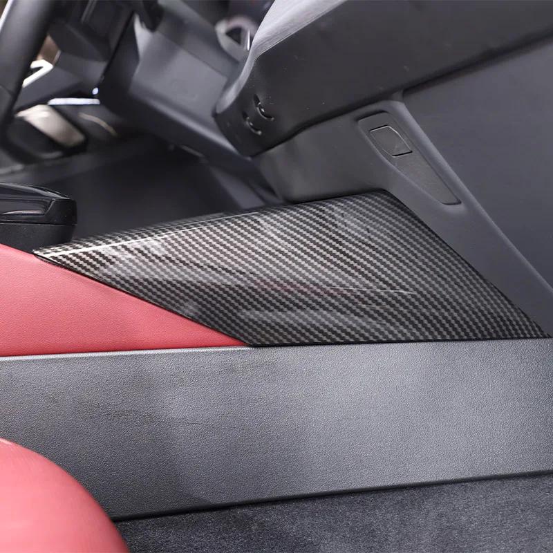 ABS Kohlefaser/Schwarz Für BMW 5er G60 2025+ Auto Mittelkonsole Becherhalter Seitenverkleidung Abdeckung Aufkleber Auto Innenraum Zubehör