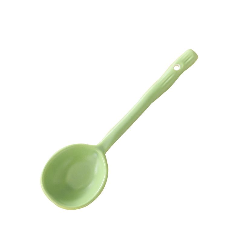 Nordic Style Ceramic Long Handle Spoon Morandi Creative Household High Value Internet Celebrity Spoon Dessert Spoon Soup Spoon